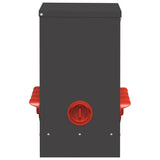 Chicken Feeder 2 pcs Black 60.5 x 29 x 51 cm Cold-Rolled Steel 879981