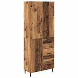 Highboard with Drawer 2 pcs Old Wood Engineered Wood and Glass 3415770