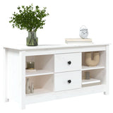 TV Cabinet White 103x36.5x52 cm Solid Wood Pine 814570
