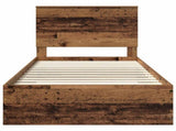 Bed Frame with Headboard Old Wood 100 x 200 cm Engineered Wood 3411348