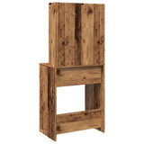 Dressing Table with LED Old Wood 60x40x140 cm 856999