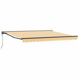 Retractable Awning Yellow and White 400 x 300 cm 3330498