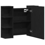 Mirror Cabinet Black Oak 80 x 20.5 x 64 cm Engineered Wood 862498