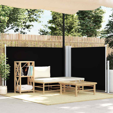 Retractable Side Awning Black 100x600 cm 48442