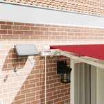 Retractable Awning with Manual Red 400 x 350 cm Fabric 3330824