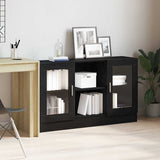Sideboard Black Oak 120 x 30.5 x 70 cm Engineered Wood 862522