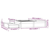 3103533 Bed Frame without Mattress with Drawers 200x200 cm