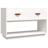 TV Cabinet White 90x40x60 cm Solid Wood Pine 821523