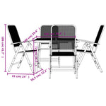 ZNTS 5 Piece Garden Dining Set Anthracite Metal Mesh 3211819