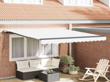 Retractable Awning White 350 x 250 cm Polyester and Aluminium 3330361