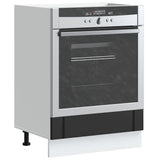 Oven Cabinet Lucca Black Engineered Wood 853758