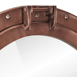 Porthole Mirror Wall Hanging 50 cm Aluminium and Glass 357858