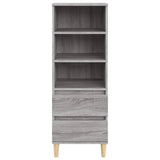 Highboard Grey Sonoma 40x36x110 cm Engineered Wood 821242