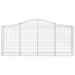 Arched Gabion Baskets 13 pcs 200x30x80/100 cm Galvanised Iron 3145420