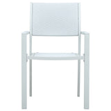 7 Piece Garden Dining Set Black and White 3099278