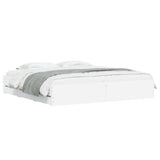 Bed Frame with Drawers without Mattress White 160x200 cm 3207259