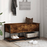 Storage Bench Smoked Oak 100x42.5x47 cm Engineered Wood 839025