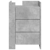 ZNTS Bedside Cabinet Concrete Grey 45x50x65 cm Engineered Wood 848307