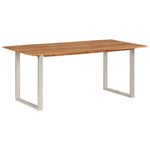 ZNTS Dining Table 180x90x76 cm Solid Acacia Wood 286476