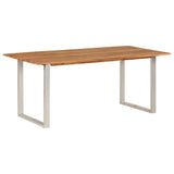 ZNTS Dining Table 180x90x76 cm Solid Acacia Wood 286476