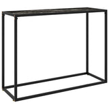 Console Table Black 100x35x75 cm Tempered Glass 322814