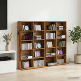 CD Cabinet 2 pcs Old Wood 65 x 23.5 x 97.5 cm Engineered Wood 8012687