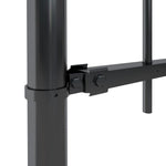 ZNTS Garden Fence with Hoop Top Steel 15.3x0.8 m Black 277655