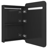 LED Bathroom Mirror Cabinet Shining Black 60x11x80 cm 326504
