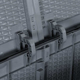 Garden Storage Box Grey PP Rattan 270 L 364061
