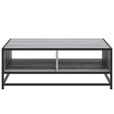 Coffee Table Grey Sonoma 80x80x30 cm Engineered Wood and Metal 848772
