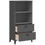 ZNTS Bookcase VIKEN Anthracite Grey 60x35x123 cm Engineered Wood 374949