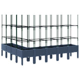 Garden Planter with Trellis Blue Grey 200x160x142.5 cm PP 367971