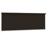 Outdoor Roller Blind 400x140 cm Brown HDPE 312977