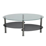 ZNTS Coffee Table with Exclusive Design Black 240509
