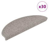 Stair Mats Self-adhesive Sisal-Look 30 pcs 65x21x4 cm Silver 3365871