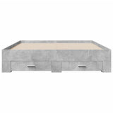 Bed Frame with Drawers without Mattress Concrete Grey 160x200 cm 3280373