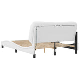 Bed Frame with LED without Mattress "Hvar" White 120x200 cm 3213921
