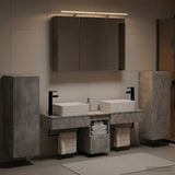 Bathroom Furniture Set 6 pcs Concrete Grey 100 x 14.5 x 70 cm 3407130