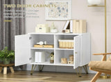Storage Cabinet Slim Sideboard with Golden Hairpin Legs Adjustable Shelves for Living Dining T3398P342468