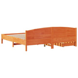 Bed Frame without Mattress Wax Brown 180x200 cm Super King Solid Wood Pine 3301820