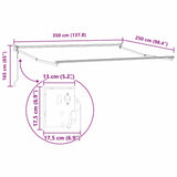 Retractable Awning White 350 x 250 cm Aluminium 362022