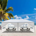 ZNTS 10'x20' Outdoor Party Tent with 6 Removable Sidewalls, Waterproof Canopy Patio Wedding Gazebo, White 40291651