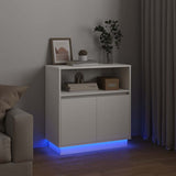 LED Sideboard White 71 x 34.5 x 75 cm Engineered Wood 869650
