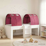 Bed with Tunnel 4 pcs White and Red Engineered Wood 3423573