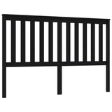 Bed Headboard Black 166x6x101 cm Solid Wood Pine 818534