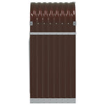 ZNTS Log Holder Brown 40x45x100 cm Galvanised Steel 364567