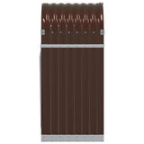 ZNTS Log Holder Brown 40x45x100 cm Galvanised Steel 364567