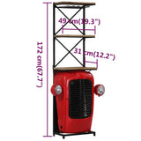 247871 Tractor Wine Cabinet 49x31x172 cm Solid Mango Wood