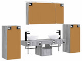 Bathroom Furniture Set 6 pcs Grey Sonoma 3407116