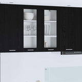 Hanging Cabinet Black Oak 80 x 31 x 80 cm Engineered Wood 884323
